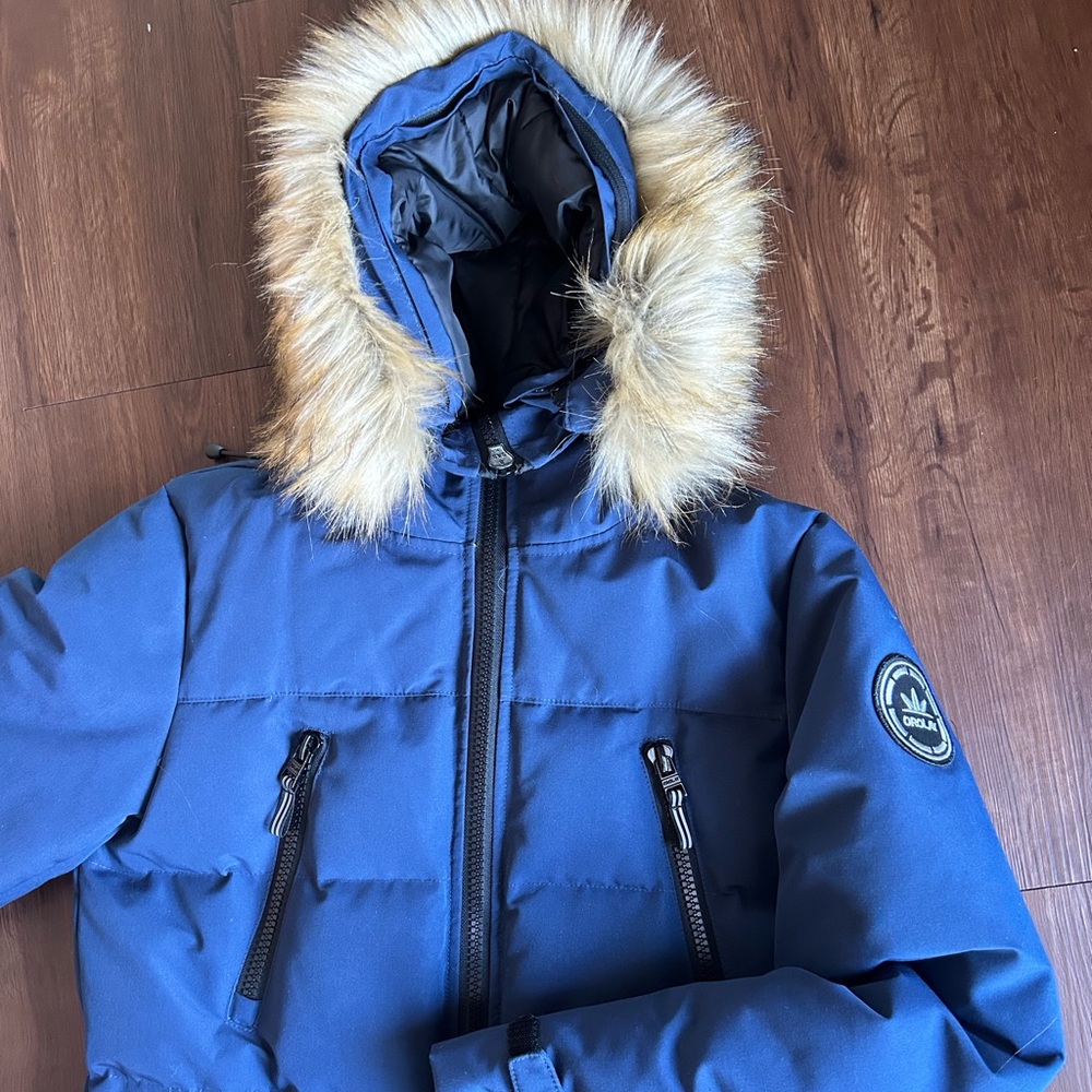 **NWOT** OROLAY WINTER PUFFER COAT JACKET WITH FUR TRIM